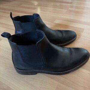 Clarks Men’s Paulson Up Black Leather Chelsea Boots - Size 10 M